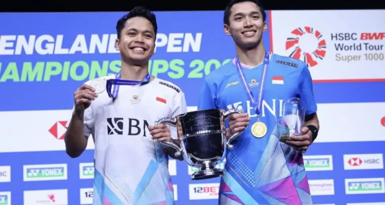 Ginting dan Jonatan kembali ke daftar lima besar tunggal putra dunia