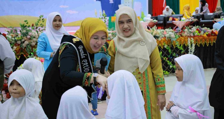 Bunda PAUD Aceh Besar Ajak Anak-Anak Giat Belajar pada Peringatan HAN 2025