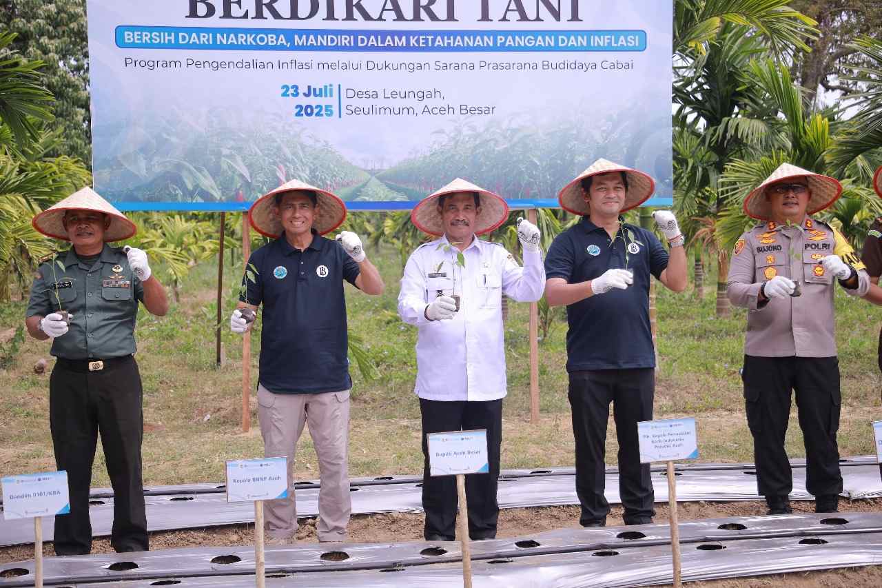 Wabup Aceh Besar Hadiri Launching Berdikari Tani BNNP dan Bank Indonesia Perwakilan Aceh