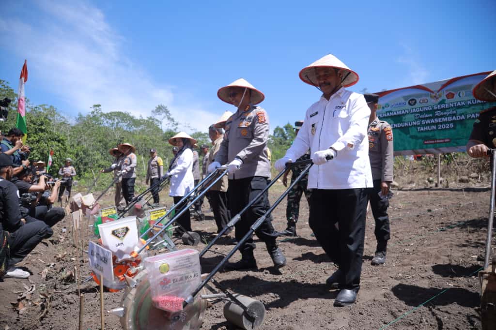 Wakil Bupati Aceh Besar Dampingi Kapolda Aceh Tanam Jagung Serentak Kuartal IV