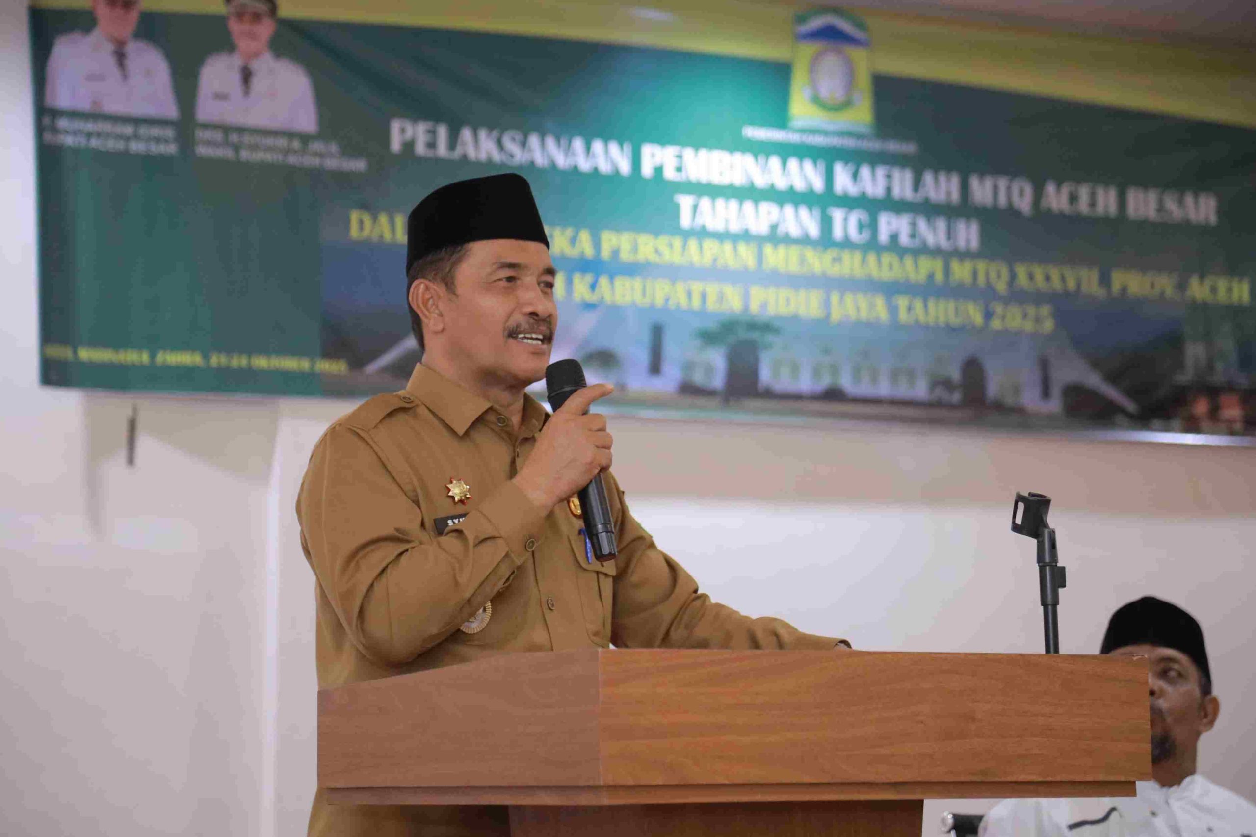 Wabup Syukri A Jalil Buka TC Penuh Kafilah MTQ Aceh Besar